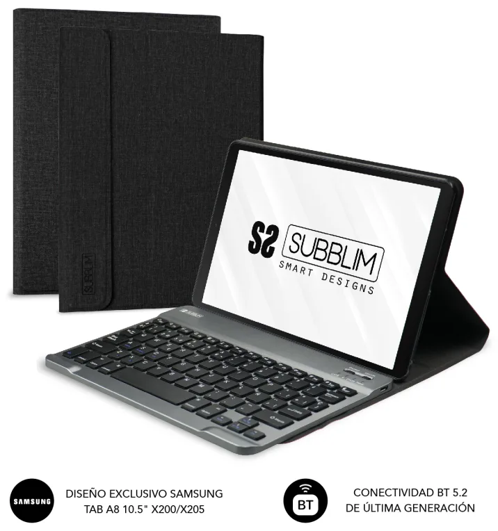 SUBBLIM Funda con teclado KeyTab Pro BT Samsung GT A8 10.5“ X200/205