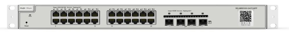Ruijie Networks RG-NBS5100-24GT4SFP switch Gestionado L3 Gigabit Ethernet (10/100/1000) Negro