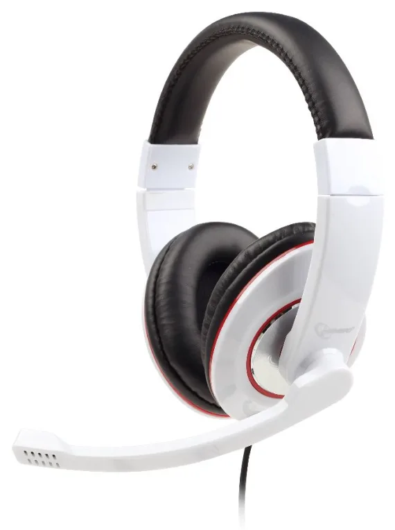 Gembird Auriculares control de volumen blanco