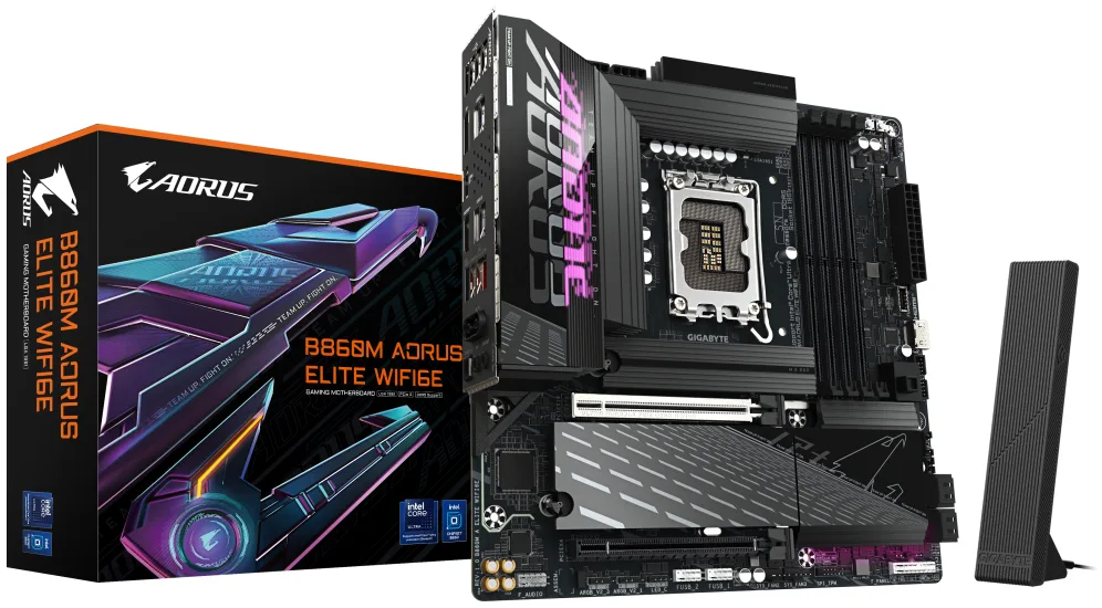 Placa base gigabyte b860m aorus elite wifi6e matx - 4x ddr5 - lga1851