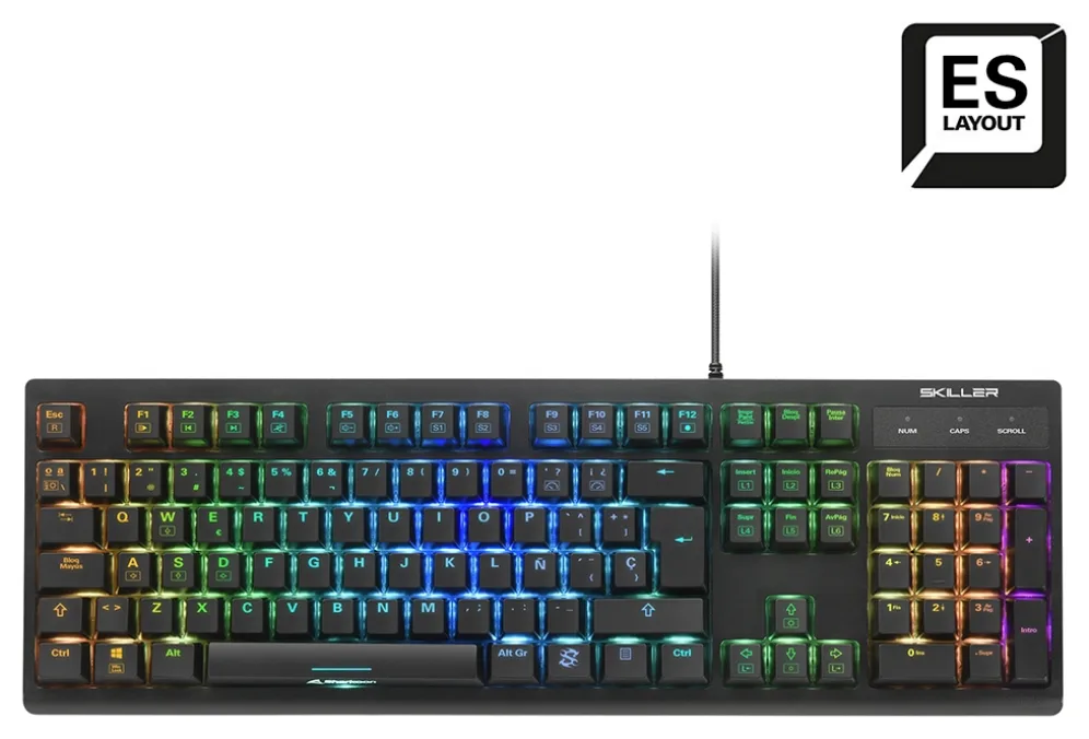 Sharkoon SKILLER SGK30 teclado Juego USB QWERTY Español Negro
