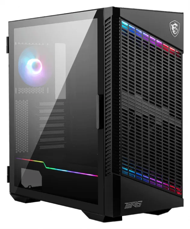 Caja ordenador gaming msi mpg velox 100p airflow atx 4 x 120mm 2 x usb 3.2 1 x usb tipo c argb