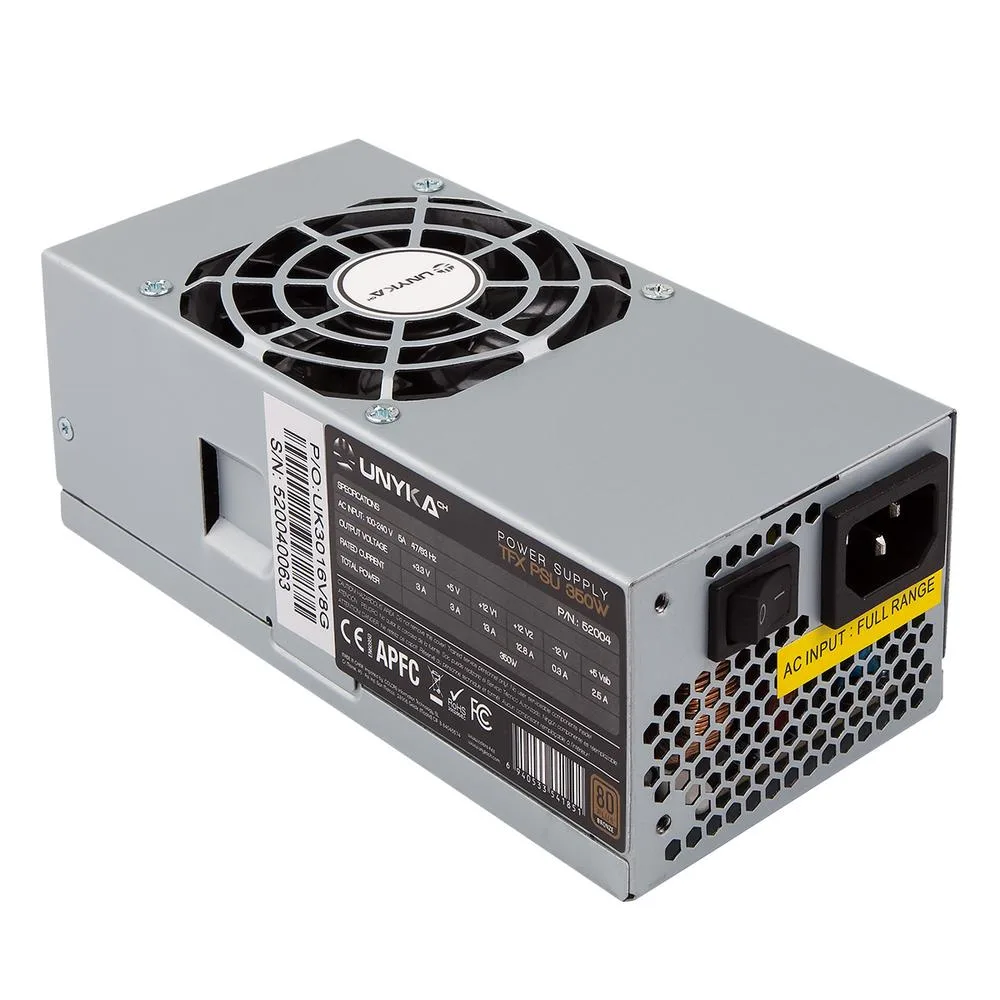 Fuente de alimentacion unykach tfx 350w 80+ bronze