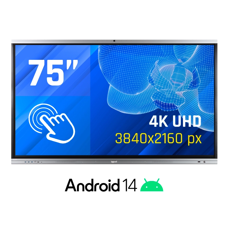 iggual Pantalla interactiva 4K ORCHID 75" Webcam