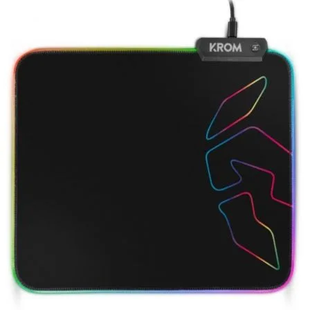 Alfombrilla gaming krom knout rgb negro 320x270x3