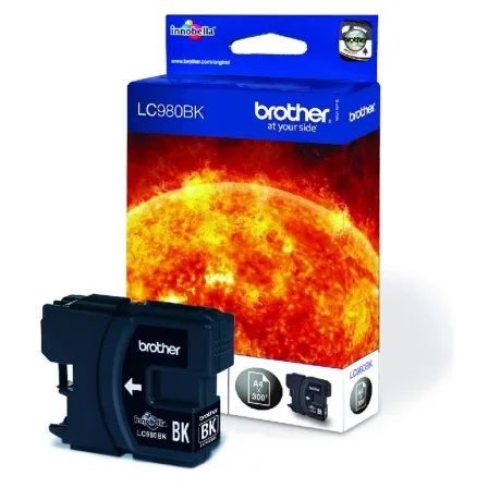 Cartucho tinta brother lc980bk negro 300 paginas dcp - 165c - dcp - 195c - dcp - 375cw - mfc - 250c - mfc - 255cw
