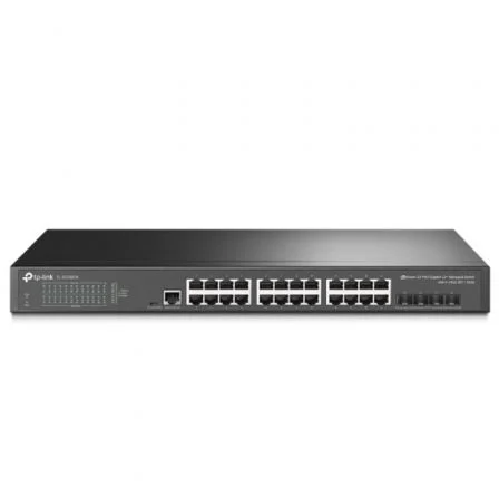 Switch 24 puertos tp - link 10 - 100 - 1000 + 4 sfp 10g + 1 puerto para consola