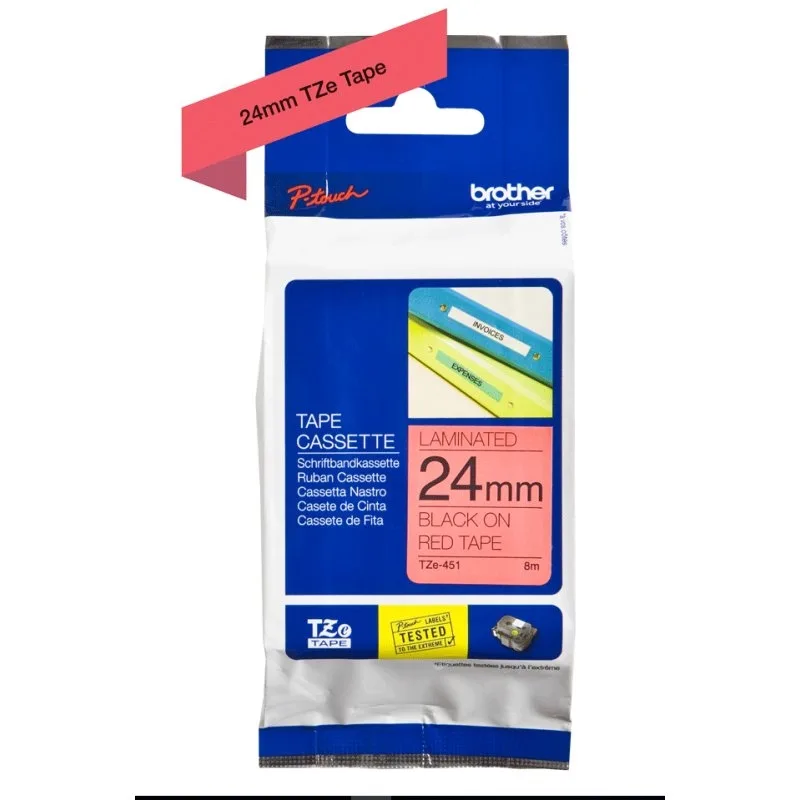 Cinta laminada brother tze451 24mm x 8m