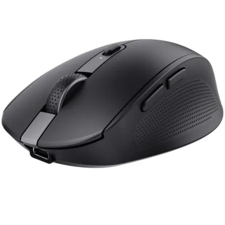 Ratón Inalámbrico Trust Ozaa Compact Wireless/ Batería recargable/ Hasta 3200 DPI/ Negro