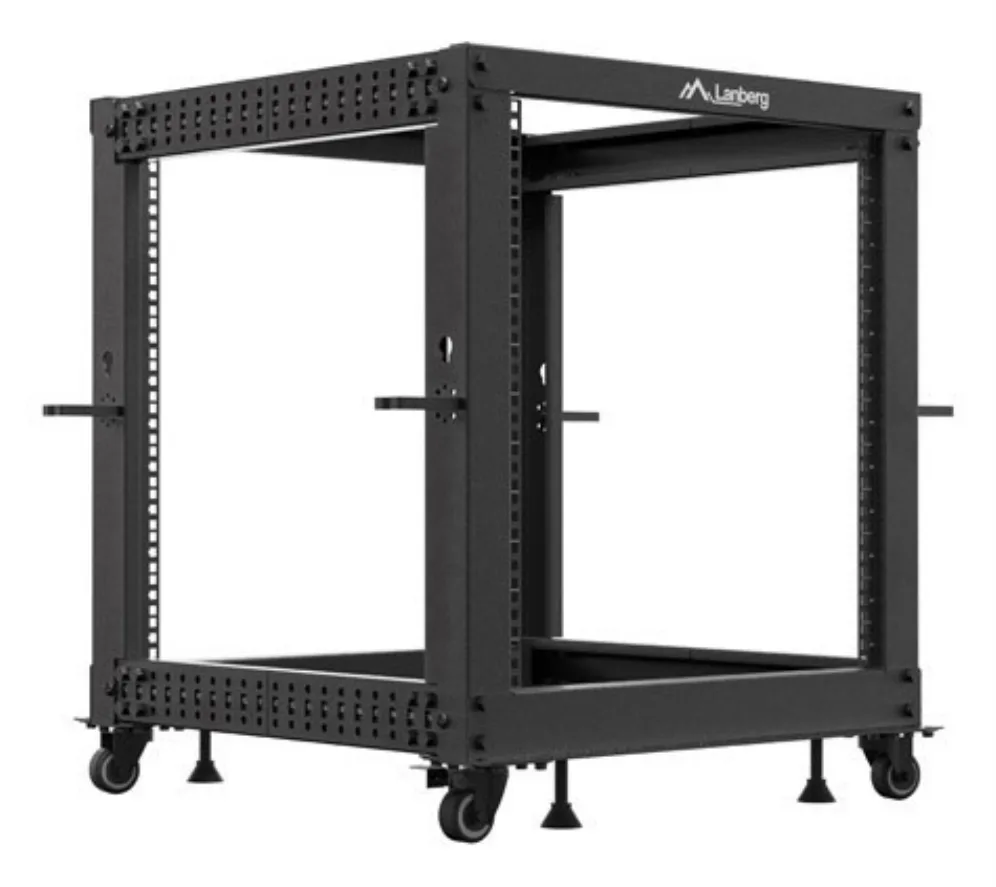 Armario lanberg abierto rack 19 pulgadas 12u - 600x600 negro