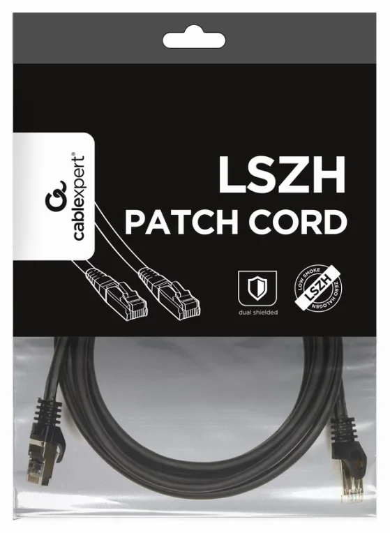 Gembird PP6A-LSZHCU-BK-3M cable de red Negro Cat6a S/FTP (S-STP)