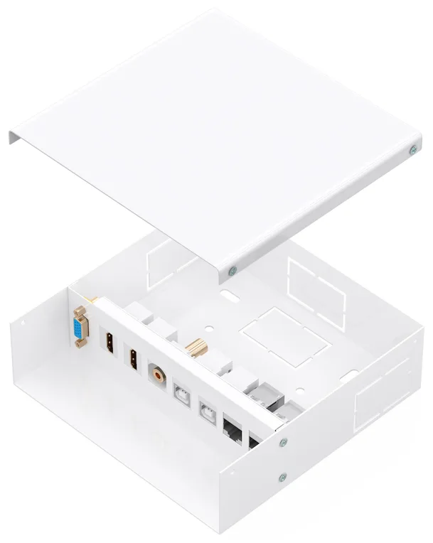 Caja de Conexiones Aisens A127-1031/ VGA - 2x HDMI - Jack 3.5 - 2x USB-B - 2x RJ45