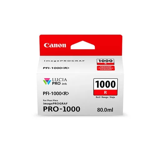 Cartucho canon pfi - 1000r rojo pro - 1000