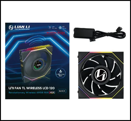Ventilador caja gaming lian li unifan tl - lcd inalambrico argb 120mm negro