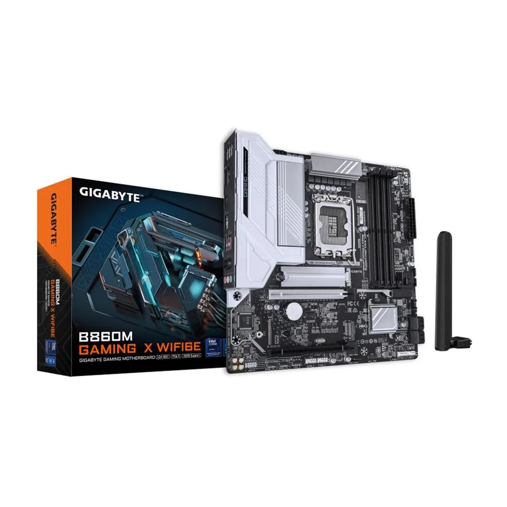 GIGABYTE B860M GAMING X WIFI6E Placa base - CPUs Intel Core Ultra, VRM de 8+1+2+2 fases, hasta 9200MHz DDR5, 1xPCIe 5.0 + 1xPCIe 4.0 M.2, LAN 2,5 GbE, WIFI 6E, USB 4
