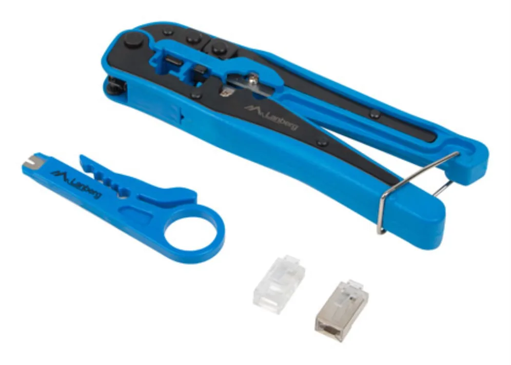 Kit crimpadora + stripping lanberg network nt - 0303 - conectores rj45
