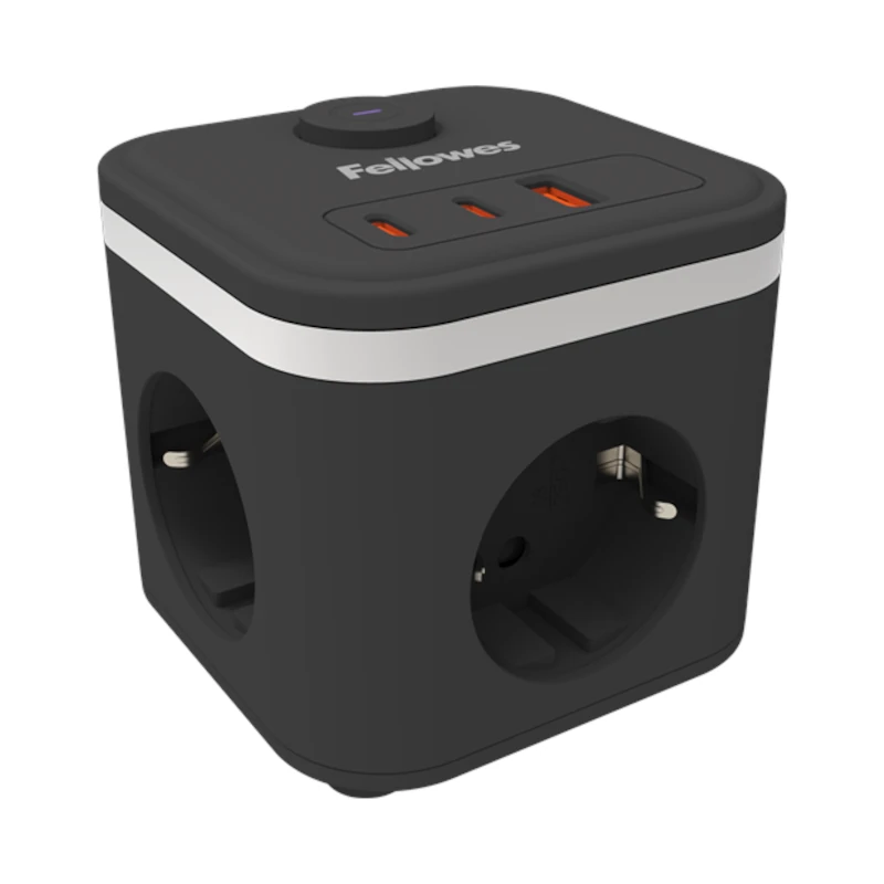 Fellowes Cubo Multienchufe USB Negro