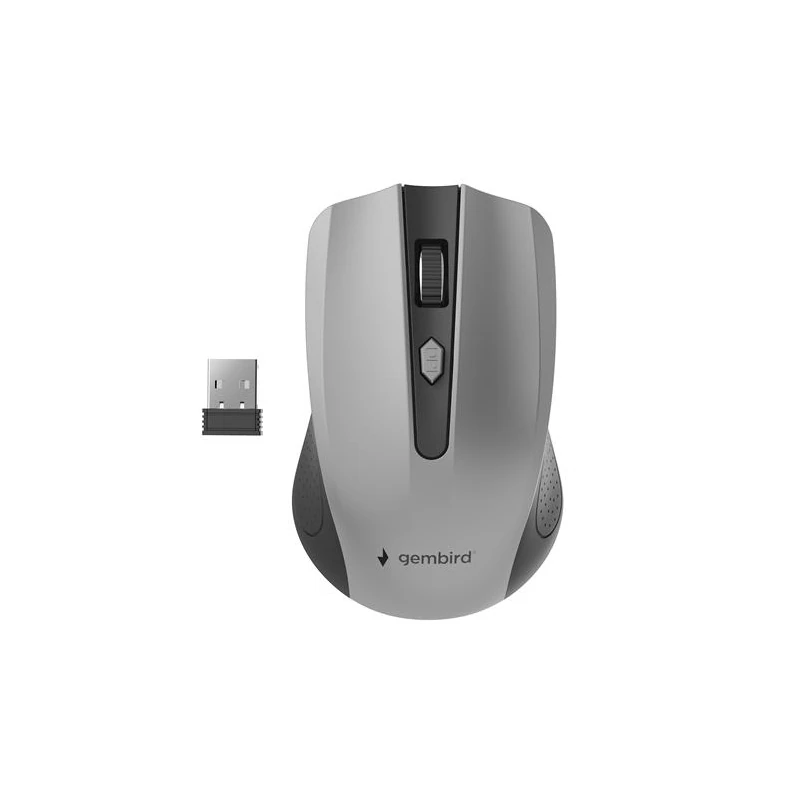 Gembird Ratón Óptico Inalámbr. 1600 DPI Negro-Gris