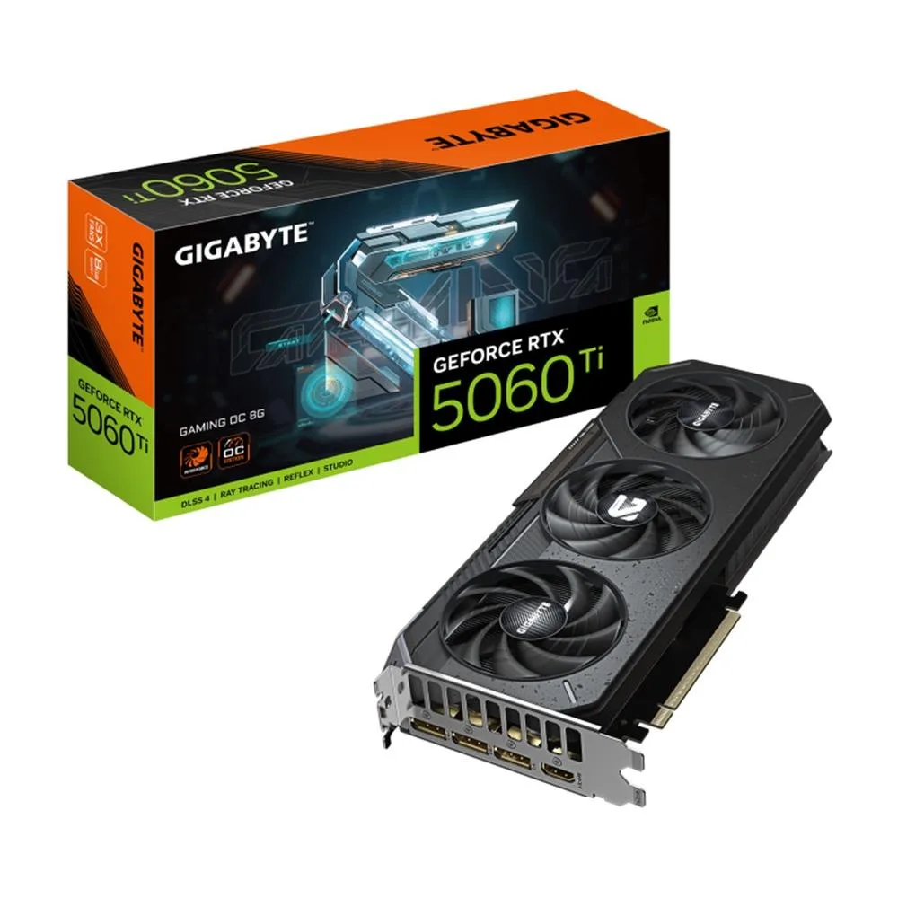 Tarjeta Gráfica Gigabyte GeForce RTX 5060 Ti Gaming OC/ 8GB GDDR7