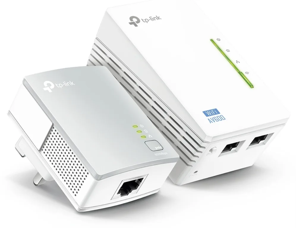 Pack 1 adaptador de red wifi +1 normal 500mbps linea electrica powerline tp - link