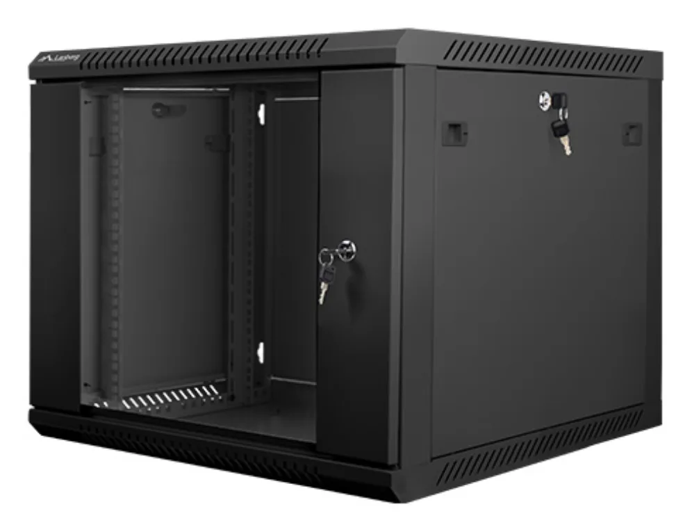 Armario rack lanberg 9u 600x600x501 auto ensamblado 19 pulgadas hasta 60 kg negro