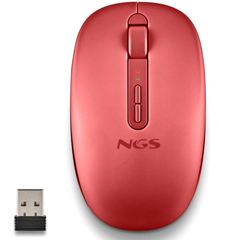 NGS Ratón Inalámbrico 2.4GHZ Dual BT FOGDUAL RED