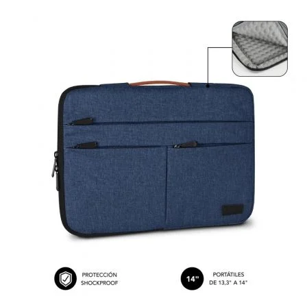 Funda subblim air padding 360 sleeve para portatil 13.3 pulgadas - 14 pulgadas azul