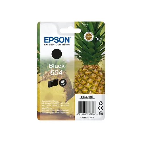 Cartucho epson 604 negro c13t10g14010 xp2200 wf - 2910 piña