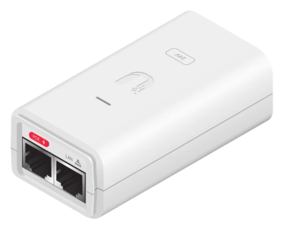 Ubiquiti POE-24-12W-G-WH adaptador e inyector de PoE Gigabit Ethernet 24 V
