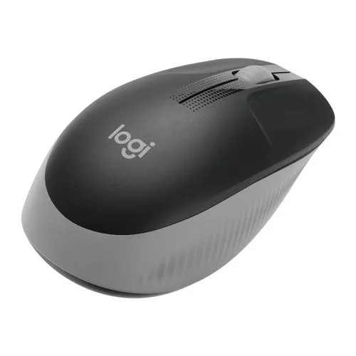 Mouse raton logitech m190 full size optico wiireles inalambrico gris claro