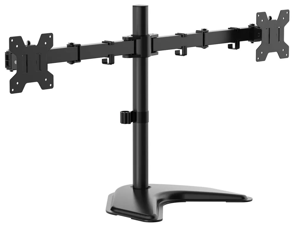Soporte de Sobremesa para 2 Monitores Aisens DT32TSR-285/ Giratorio/ Inclinable/ hasta 10kg