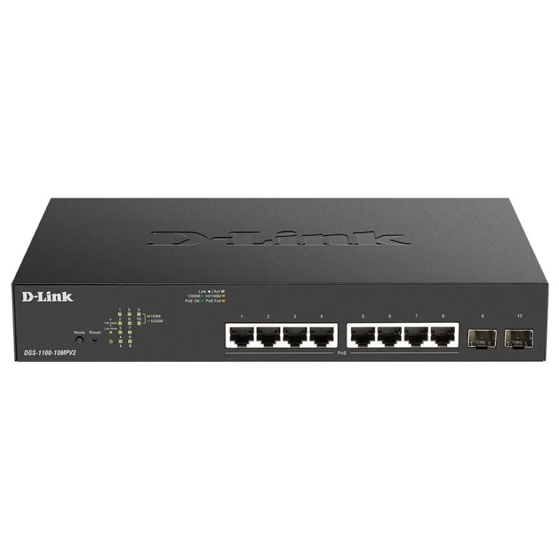 D-Link DGS-1100-10MPV2-E Switch 8xGb PoE+ 2xSFP