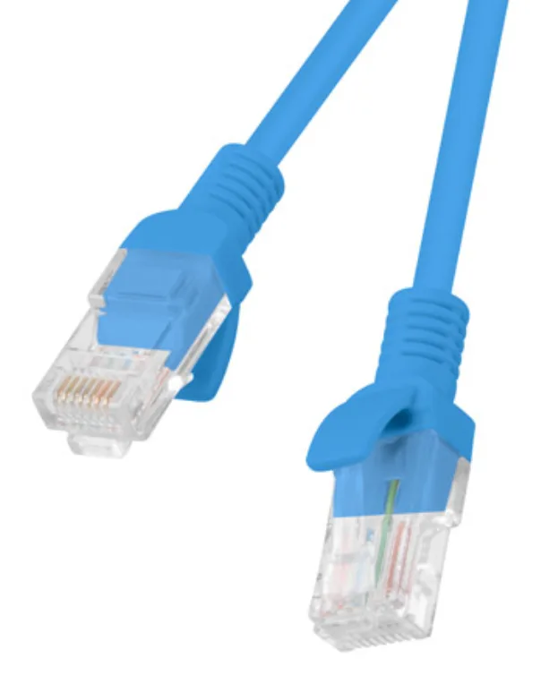 Cable red lanberg latiguillo cat.6 utp 1m azul fluke passed
