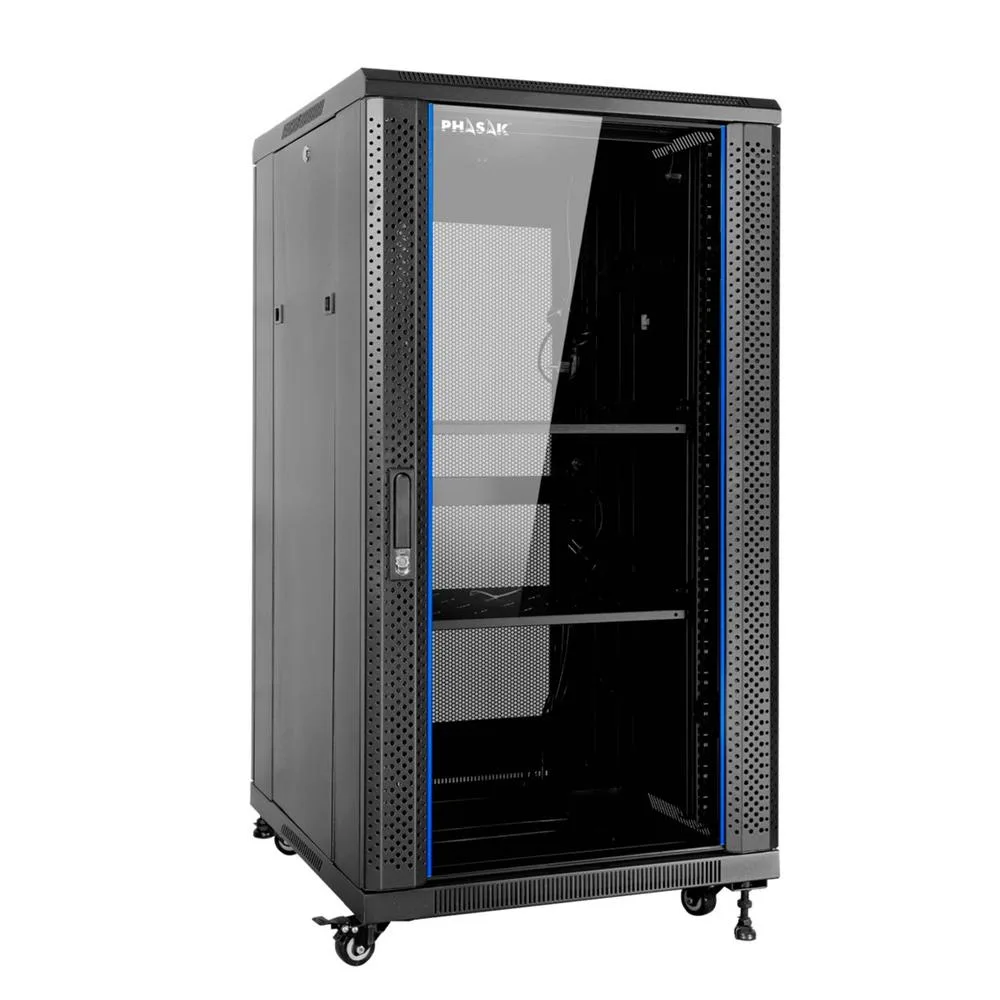 Armario rack de suelo 19 pulgadas phasak pro 22u 600x800 pho 6822