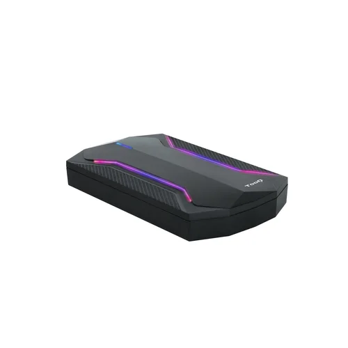 Caja externa tooq tqe - 2599rgb ssd 2.5 pulgadas usb 3.1 led colores