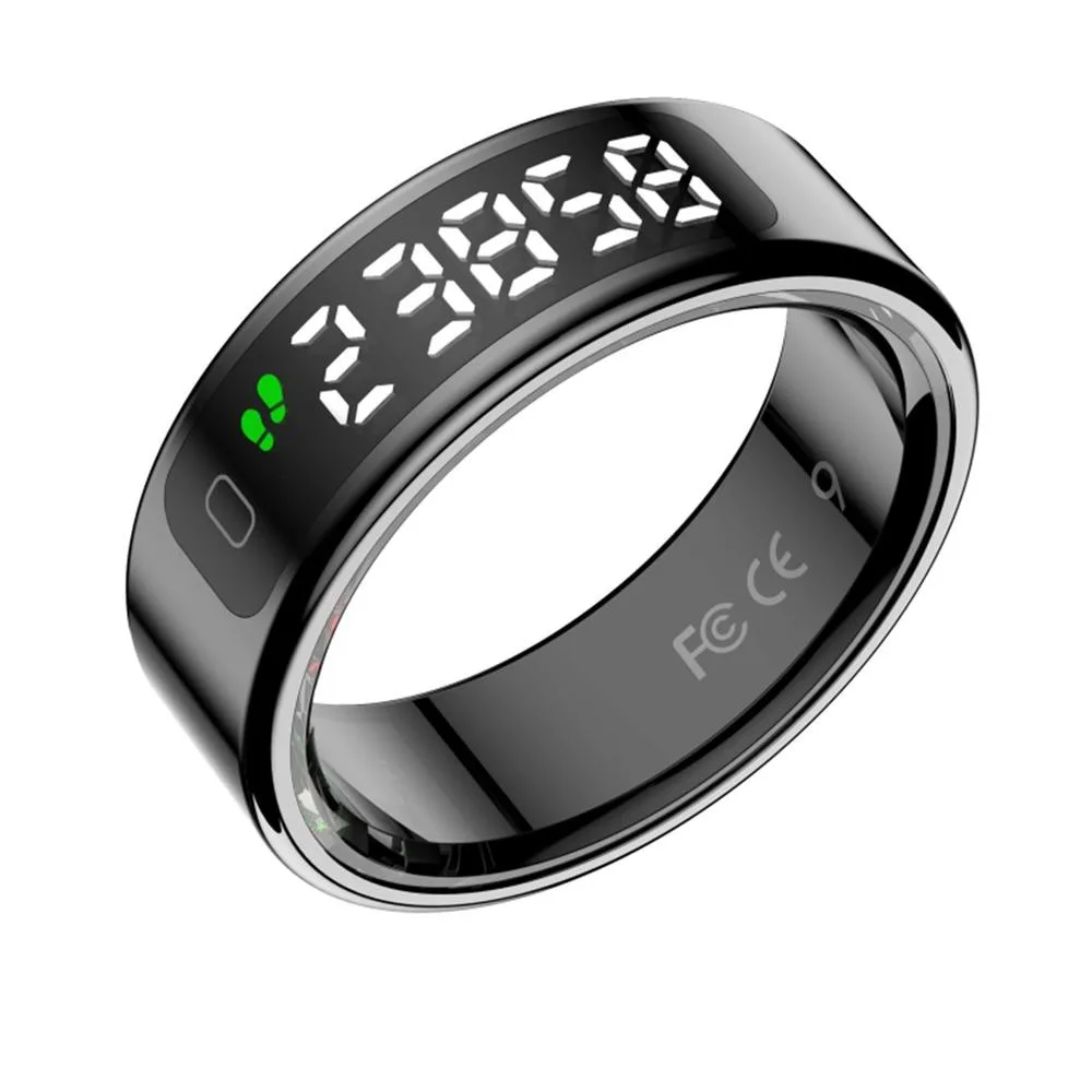 Leotec LESR01K08 rastreador de actividad LED Anillo inteligente rastreador de actividad IPX8 Negro