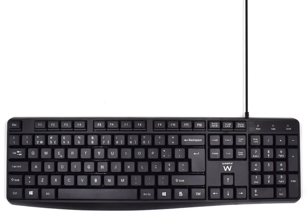 Ewent EW3002 teclado Oficina USB QWERTY Portugués Negro