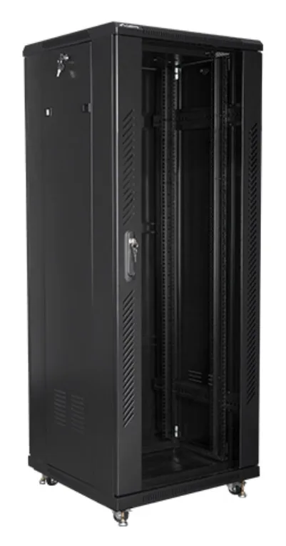 Armario rack lanberg de suelo 32u - 600x600x1603 19 pulgadas flat pack negro