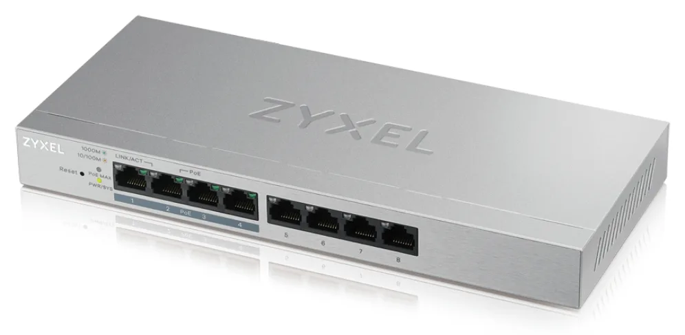 Switch 8 puertos zyxel gs1200 - 8hpv2 - eu0101f