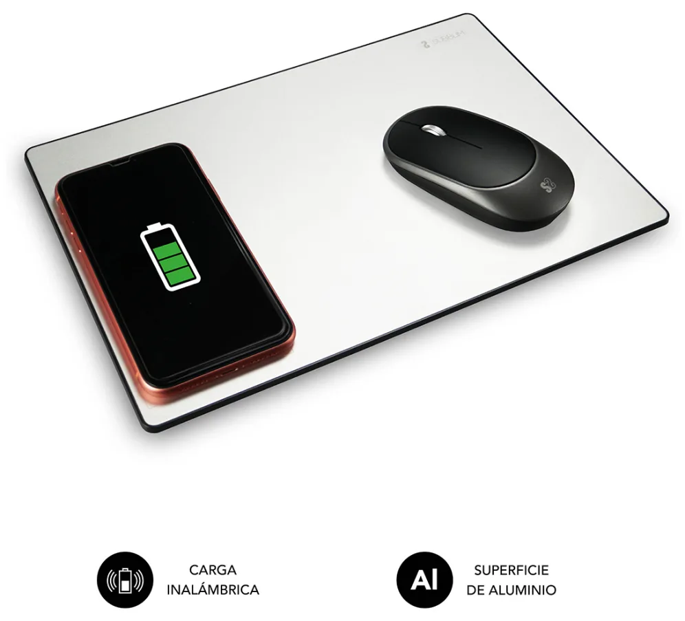 Alfombrilla cargador subblim mousepad wireless charger 10w