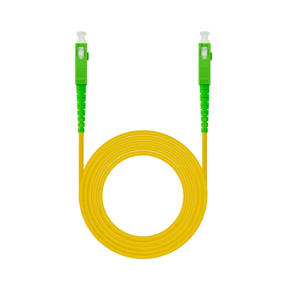 Cable de fibra optica nanocable sc - apc a sc - apc monomodo simplex lszh - amarillo - 3 m
