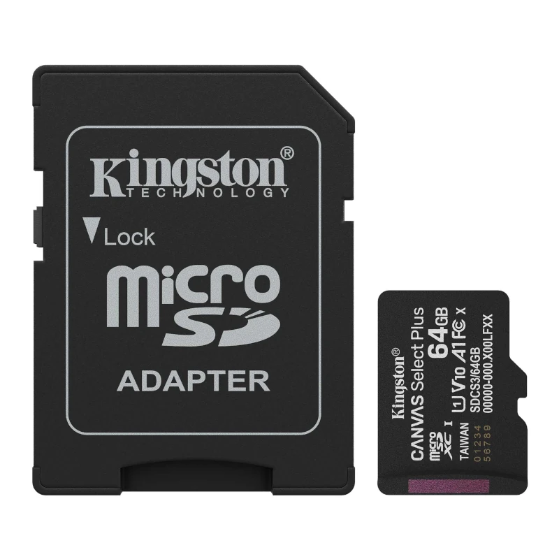 Kingston SDCS3-64GB microSDXC Gen3 100MB-s A1
