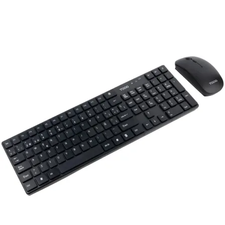 Tooq Teclado+Ratón TQKMW-3102 Slim inalámbr Negro