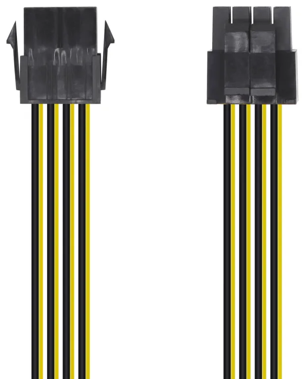 Cable de Alimentación Microprocesador Aisens A131-0419/ Molex -4+4 PIN Macho - Molex 8 PIN Hembra/ 30cm