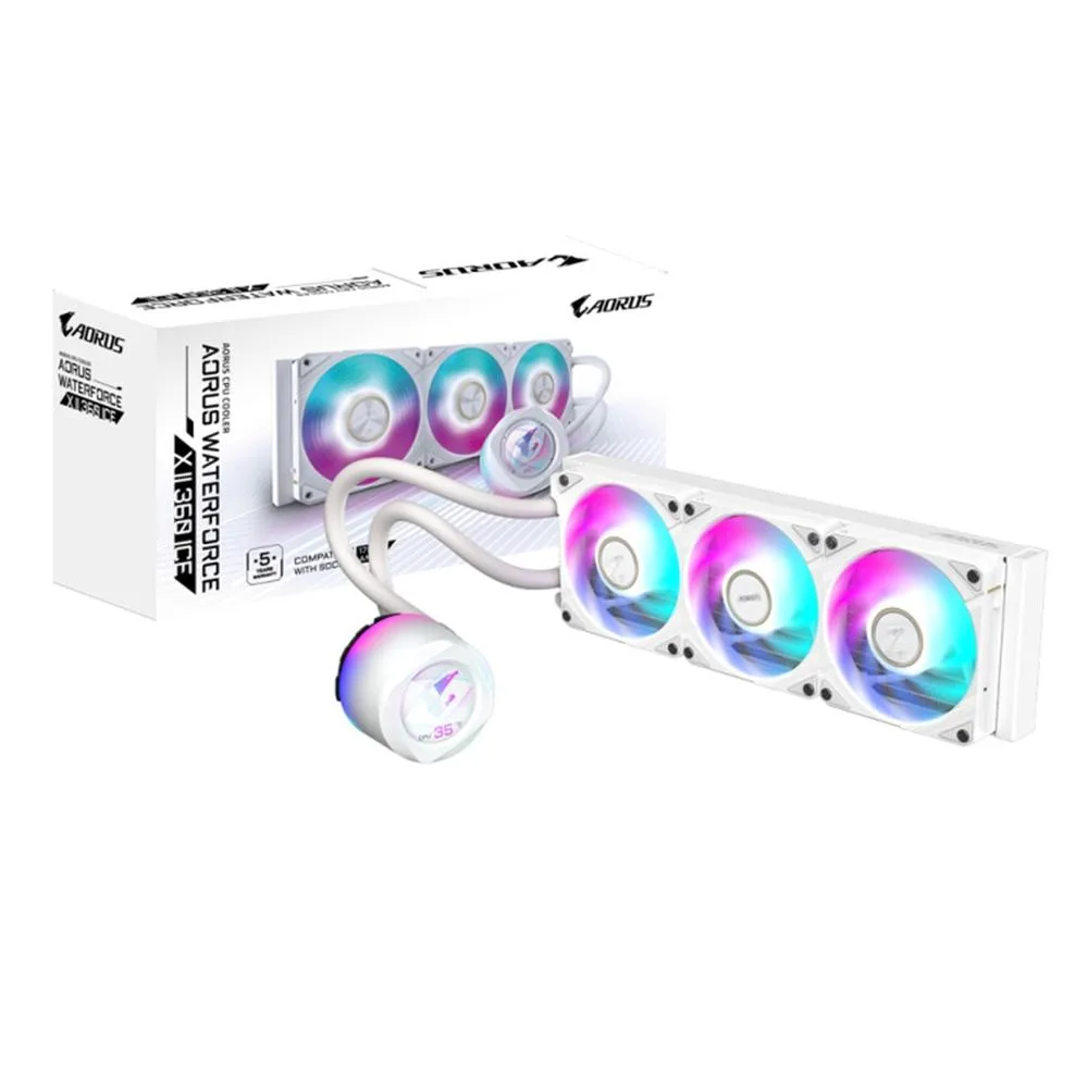 GIGABYTE AORUS WATERFORCE X II 360 ICE Procesador Sistema de refrigeración líquida todo en uno 12 cm Blanco