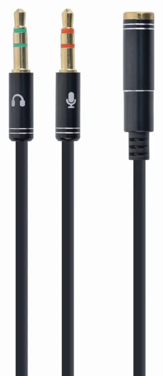Gembird !Adapter audio stereo 3.5mm mini Jack/4PIN/ cable de audio 0,2 m 3,5mm 2 x 3.5mm Negro