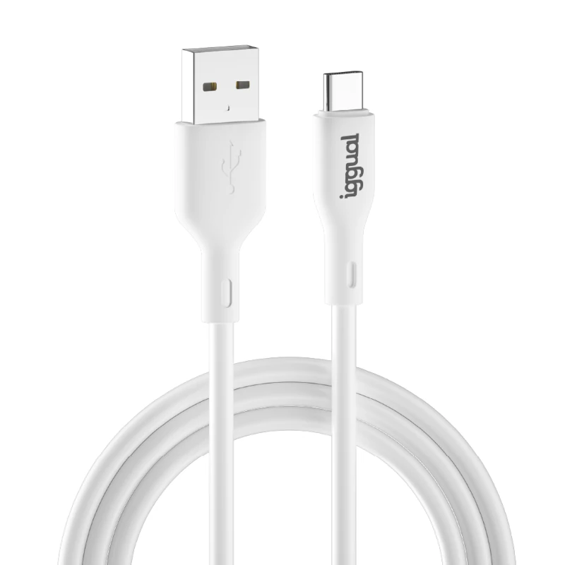iggual cable USB-A-USB-C 100 cm blanco