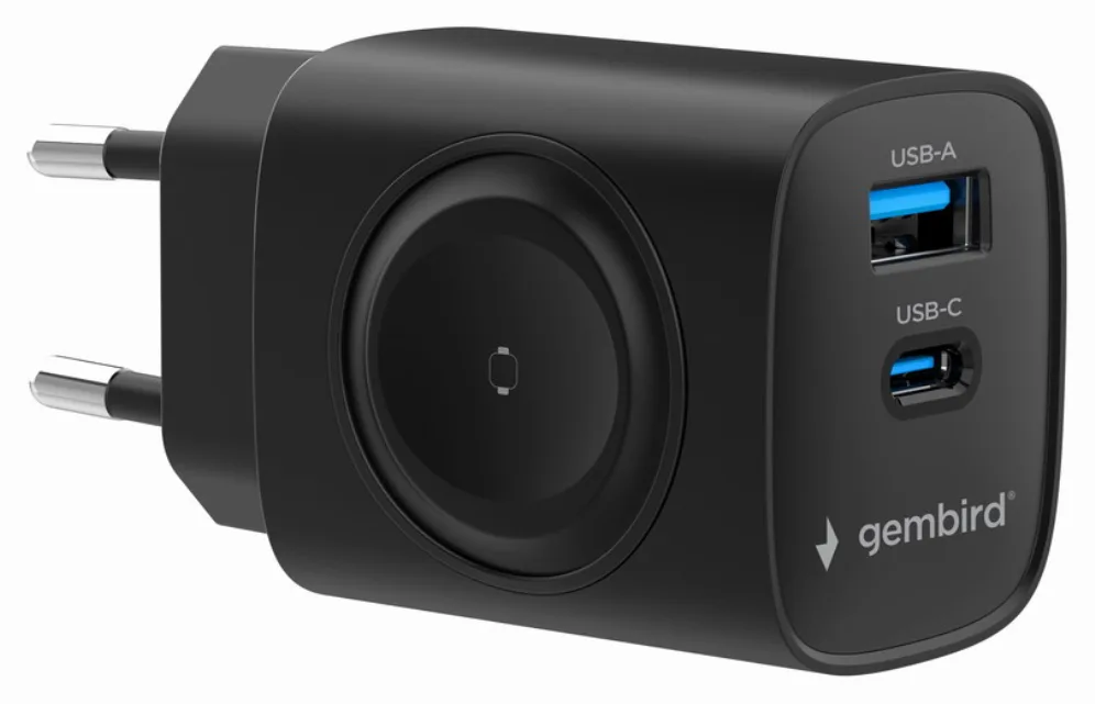 Gembird TA-UC-PDQCW20-01-BK cargador de dispositivo móvil Universal Negro Corriente alterna Carga rápida Interior