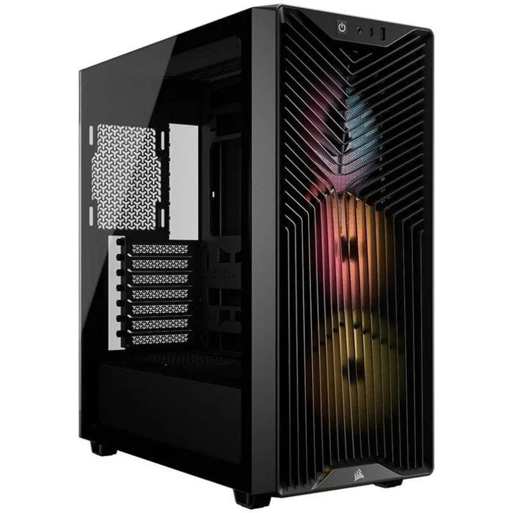 Caja ordenador gaming corsair 3200d rs argb atx cristal templado negra