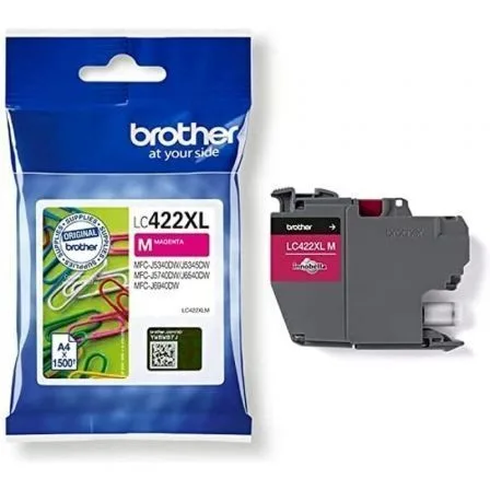 Cartucho tinta brother lc422xlm magenta 1500 paginas